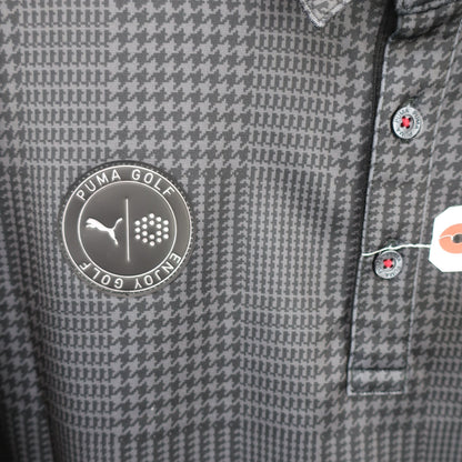 PUMA GOLF(プーマゴルフ) 長袖ポロシャツ グレー系千鳥柄 メンズ XL A