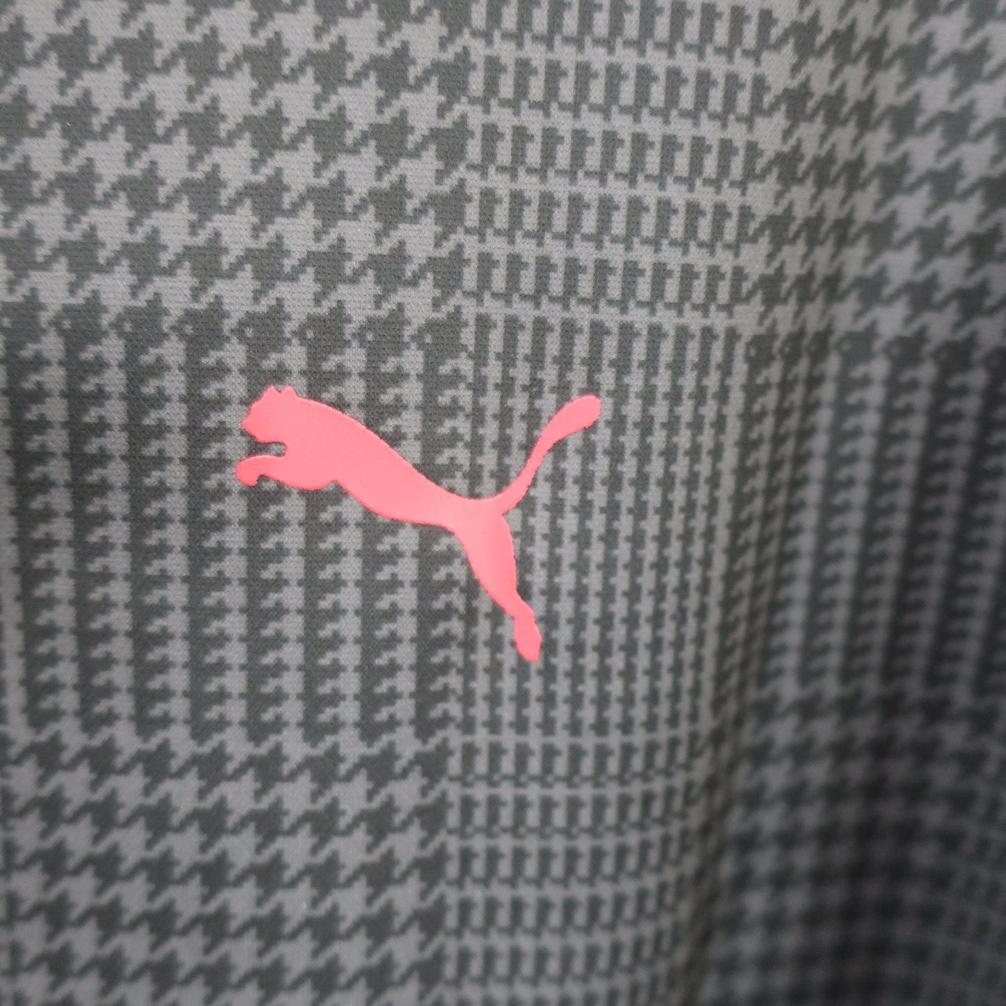 PUMA GOLF(プーマゴルフ) 長袖ポロシャツ グレー系千鳥柄 メンズ XL A