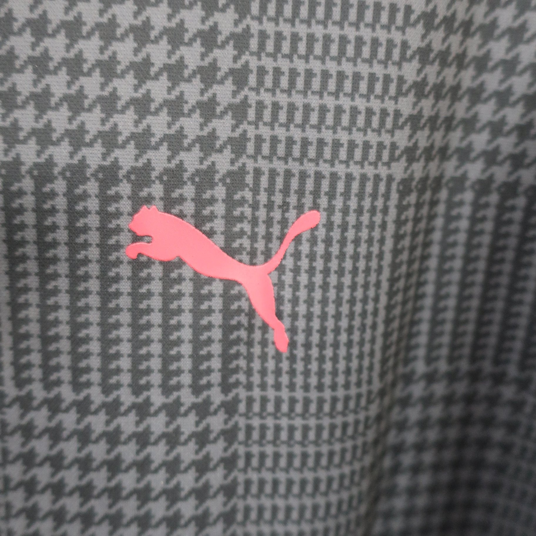 PUMA GOLF(プーマゴルフ) 長袖ポロシャツ グレー系千鳥柄 メンズ XL A