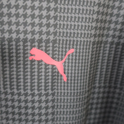 PUMA GOLF(プーマゴルフ) 長袖ポロシャツ グレー系千鳥柄 メンズ XL A