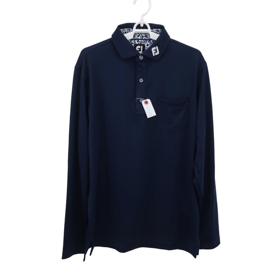 FOOTJOY(フットジョイ) 長袖ポロシャツ ネイビー メンズ XL A