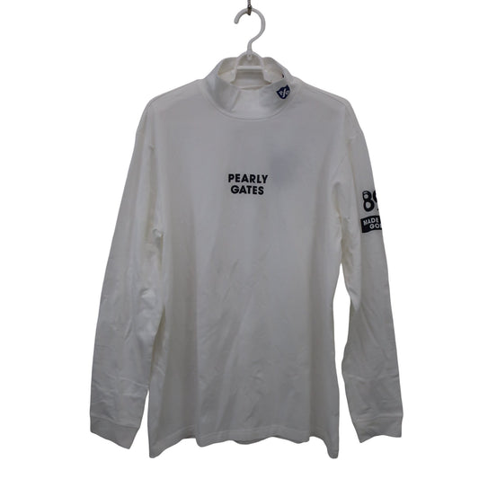 PEARLY GATES(パーリーゲイツ) 長袖モックネックシャツ ホワイト メンズ 7 053-3166111 N