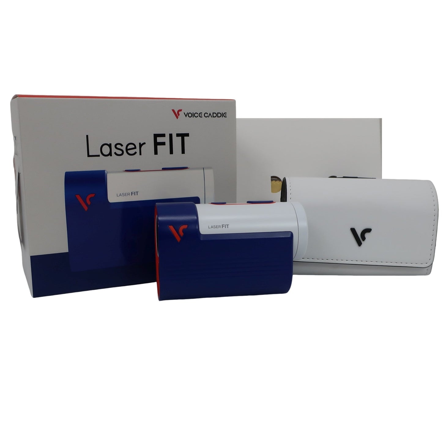 Voice Caddie1 ゴルフ用レーザー距離計 専用ポーチ付き ネイビースカーレット Laser FIT S