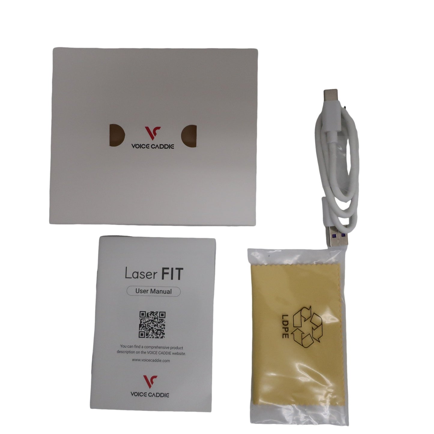 Voice Caddie1 ゴルフ用レーザー距離計 専用ポーチ付き ネイビースカーレット Laser FIT S