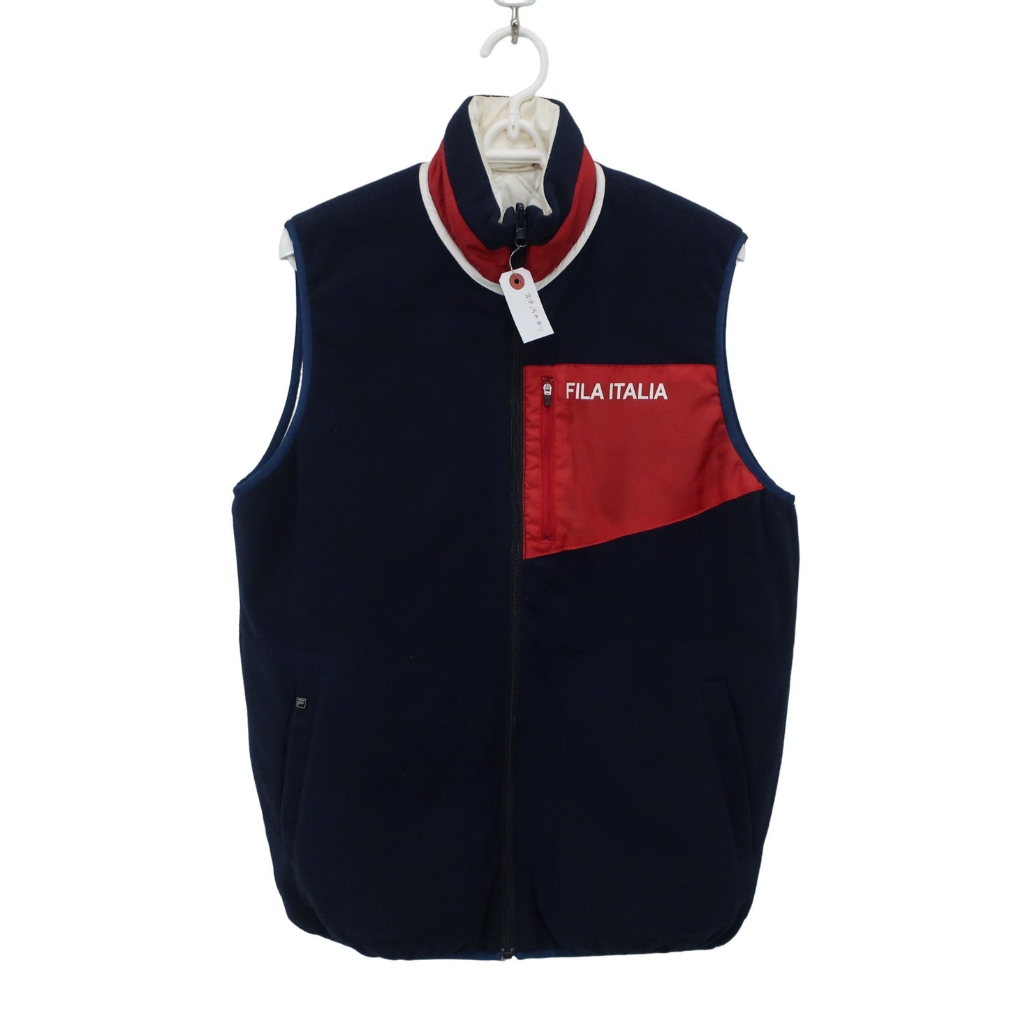 FILA GOLF(フィラゴルフ) リバーシブルベスト ネイビー / ホワイト メンズ M A