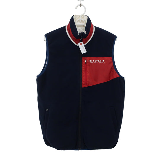 FILA GOLF(フィラゴルフ) リバーシブルベスト ネイビー / ホワイト メンズ M A