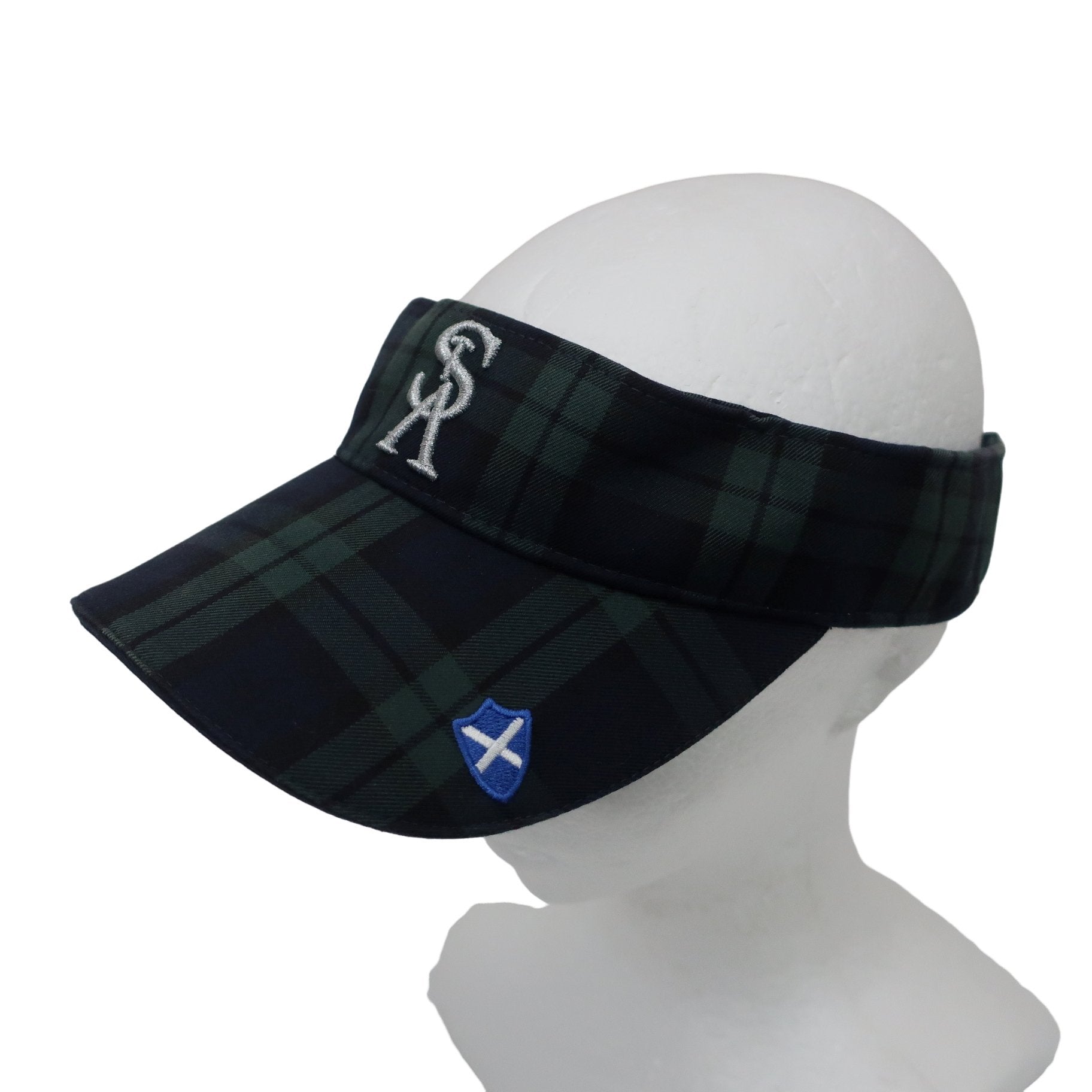 St ANDREWS(セントアンドリュース) サンバイザー グリーンチェック メンズ フリーサイズ B