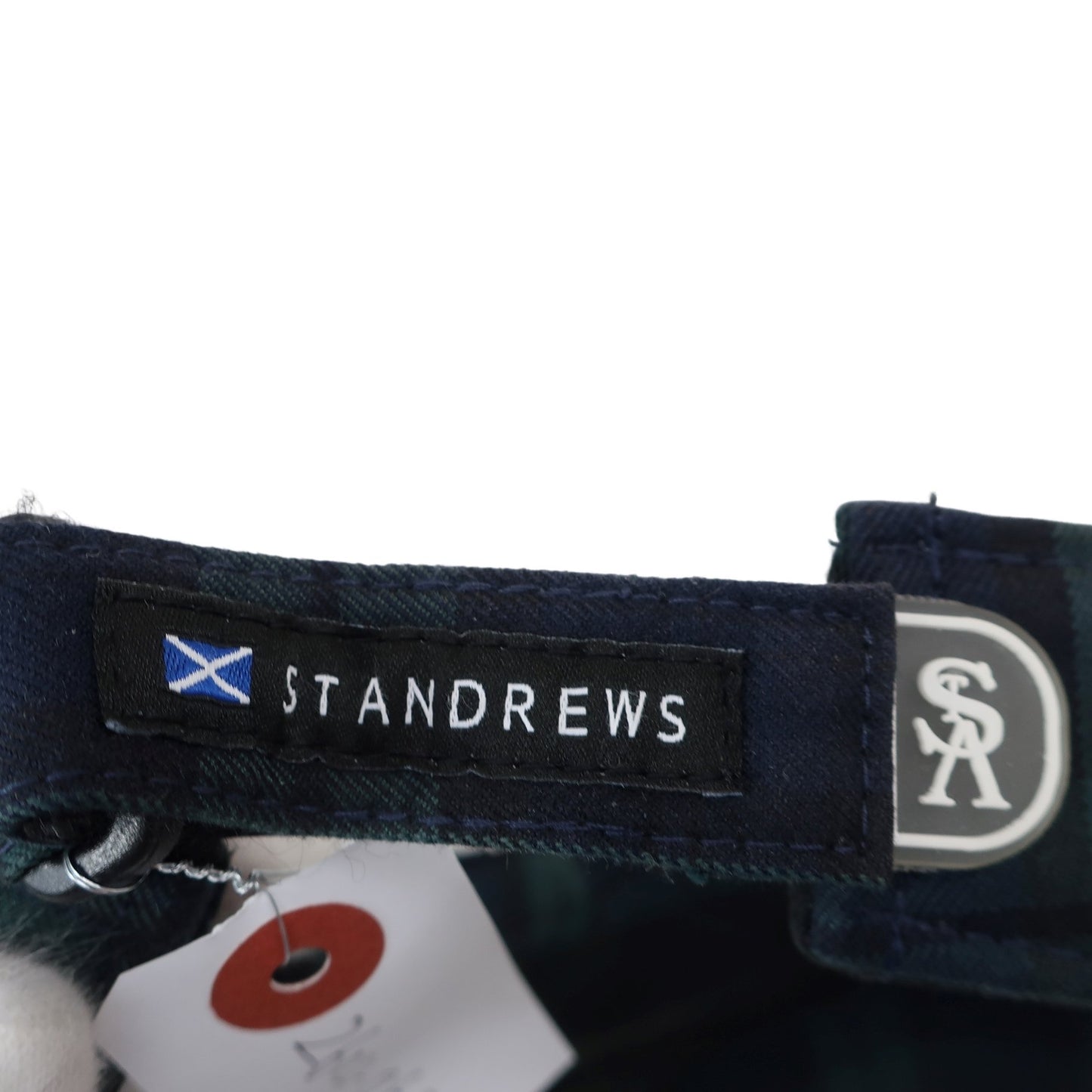 St ANDREWS(セントアンドリュース) サンバイザー グリーンチェック メンズ フリーサイズ B