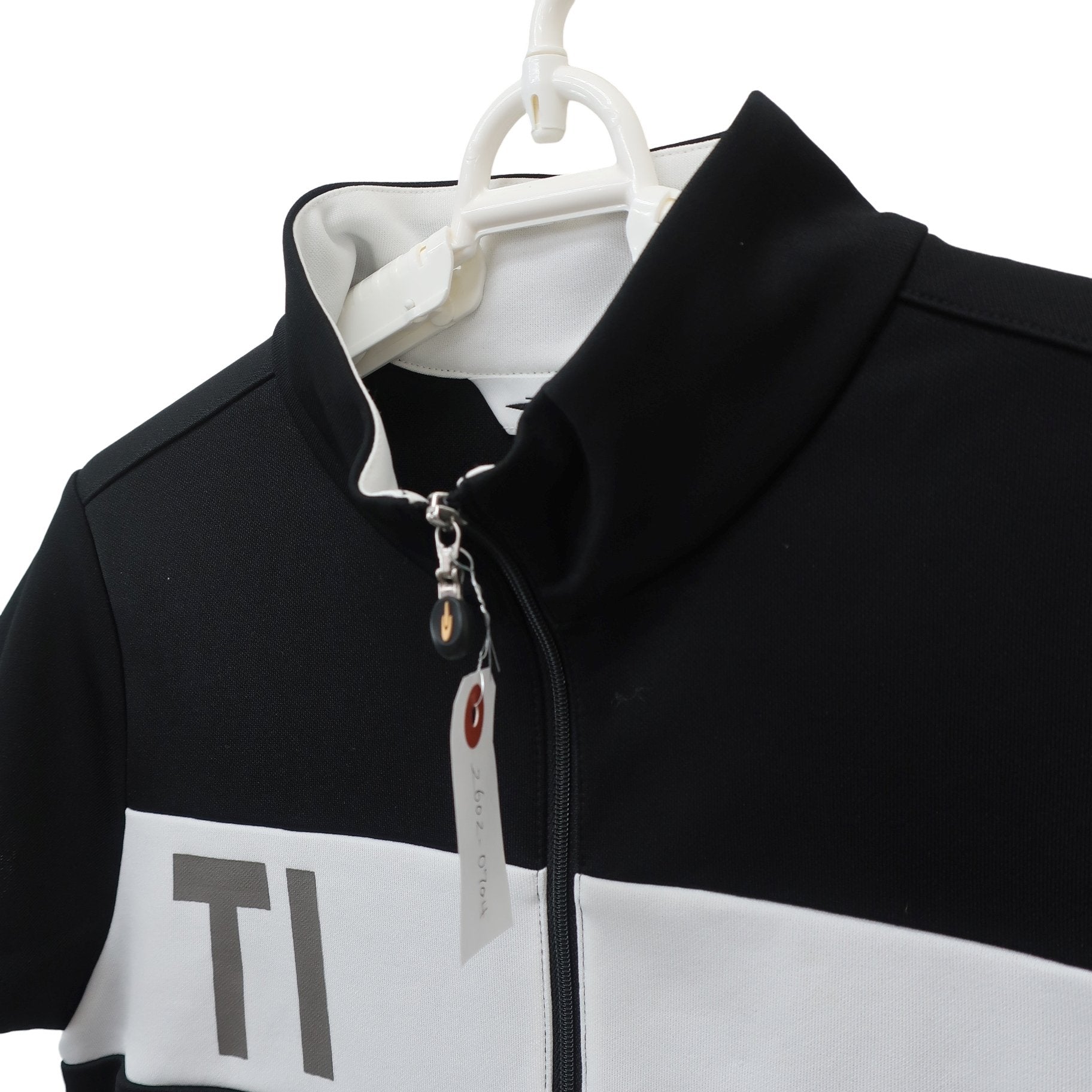 TIGORA(ティゴラ) ハーフジップワンピース 黒白 レディース M A