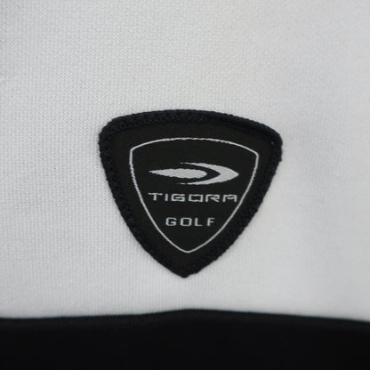 TIGORA(ティゴラ) ハーフジップワンピース 黒白 レディース M A