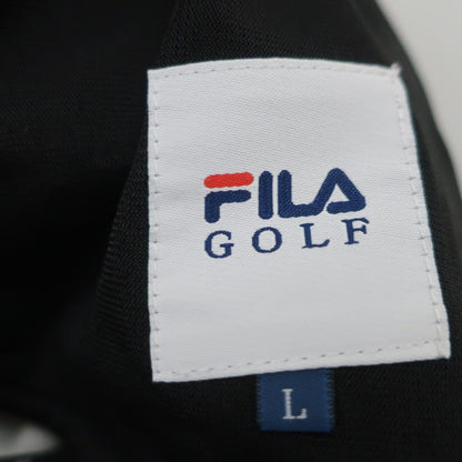 FILA GOLF1 ナイロンパンツ 黒チェック メンズ L A