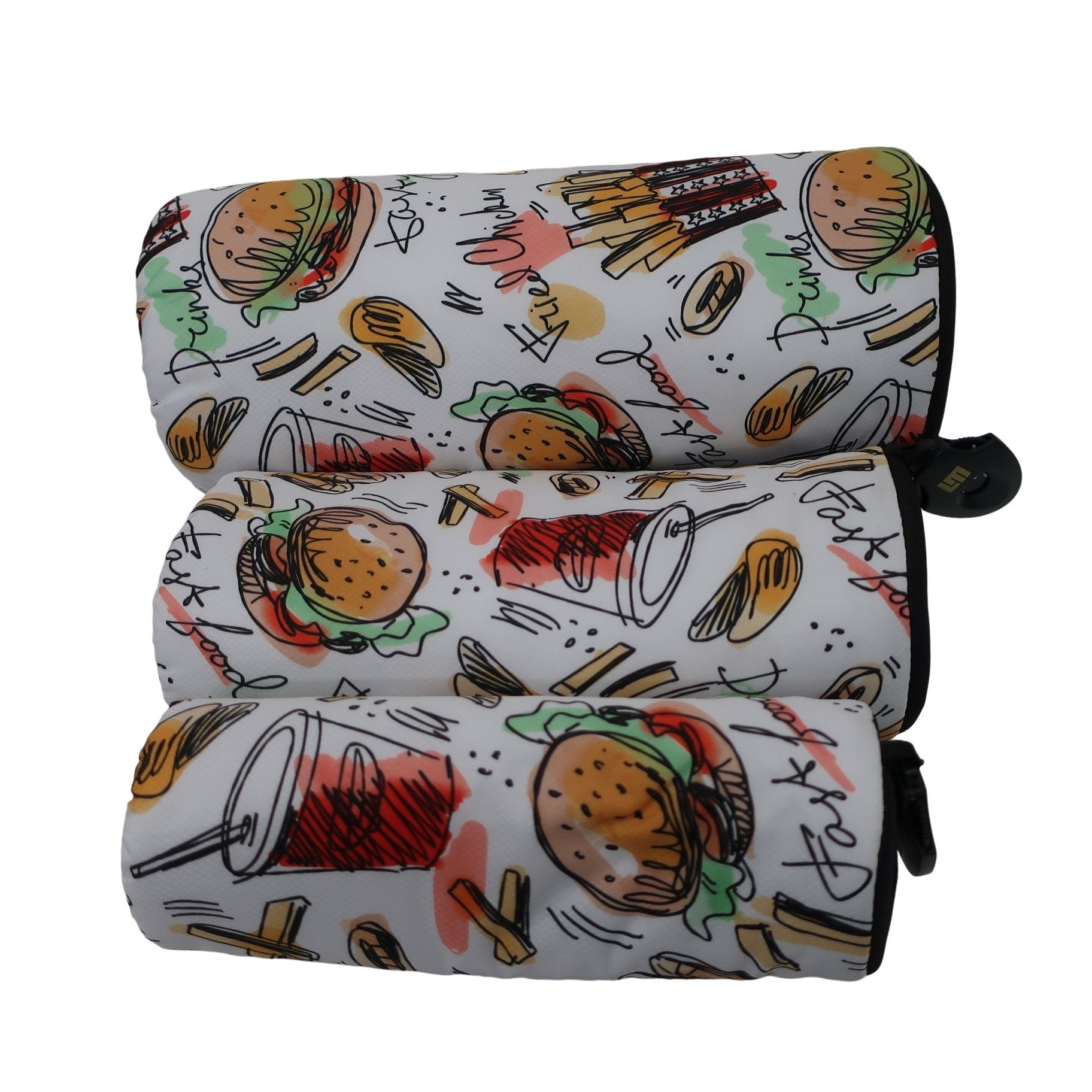 LOUDMOUTH1 ヘッドカバー3点セット ホワイト総柄 1W用 FW用 UT用 A