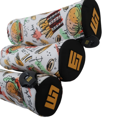 LOUDMOUTH1 ヘッドカバー3点セット ホワイト総柄 1W用 FW用 UT用 A
