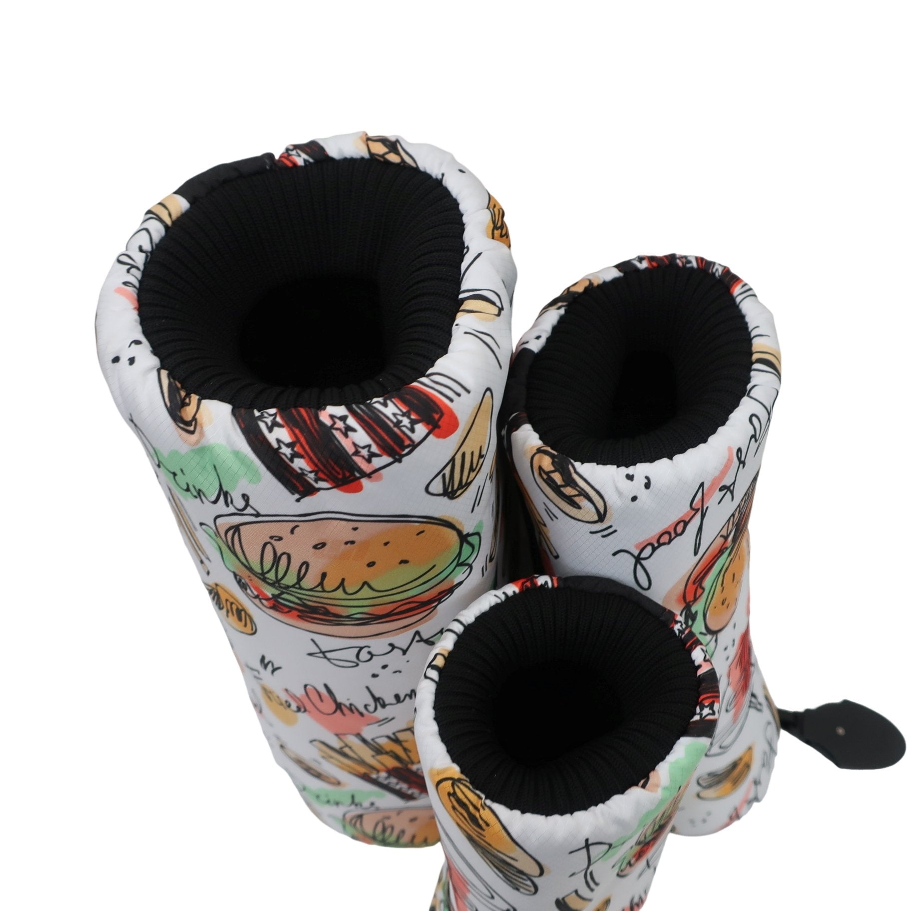 LOUDMOUTH1 ヘッドカバー3点セット ホワイト総柄 1W用 FW用 UT用 A