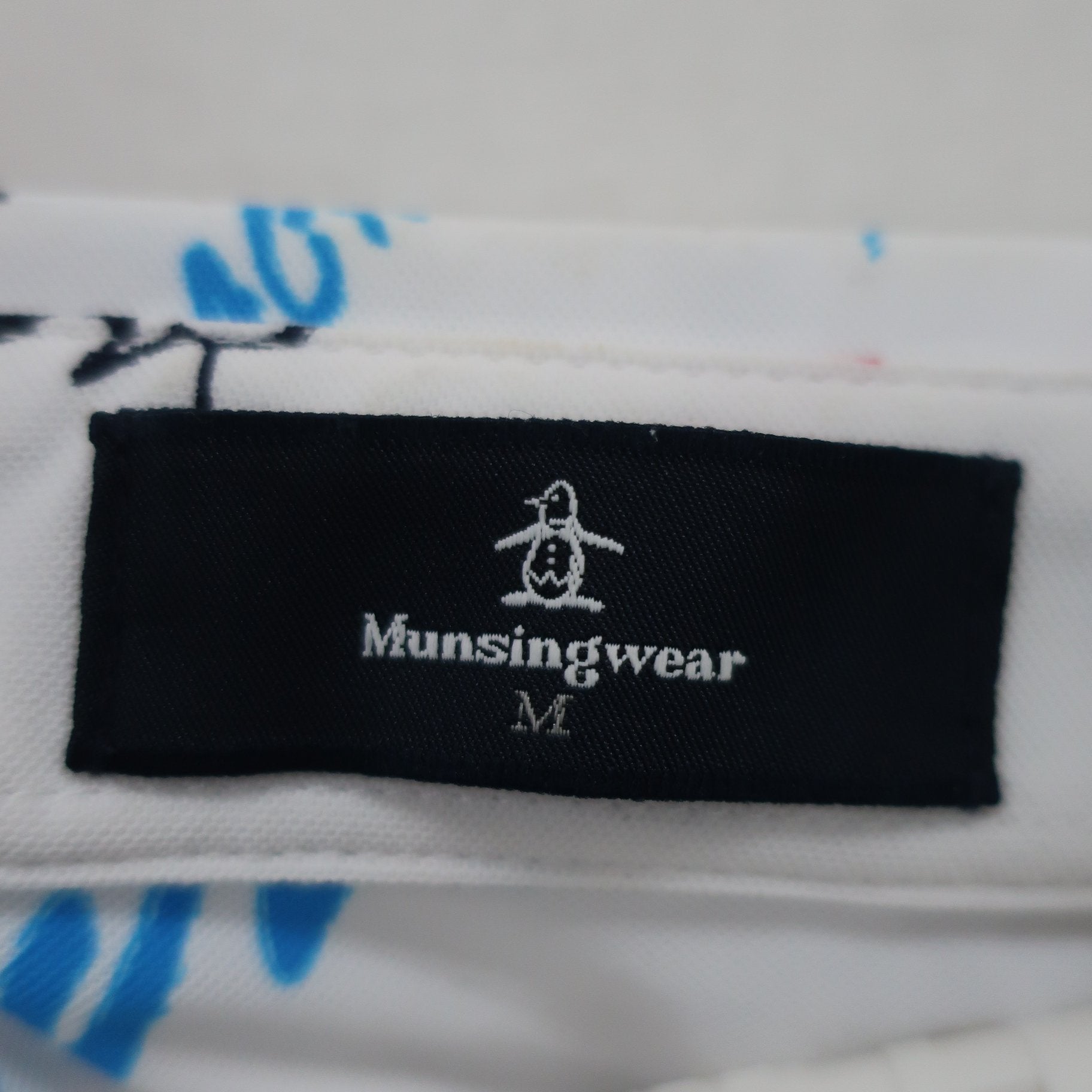 Munsingwear(マンシングウェア) ポロシャツ ホワイト総柄 メンズ M A