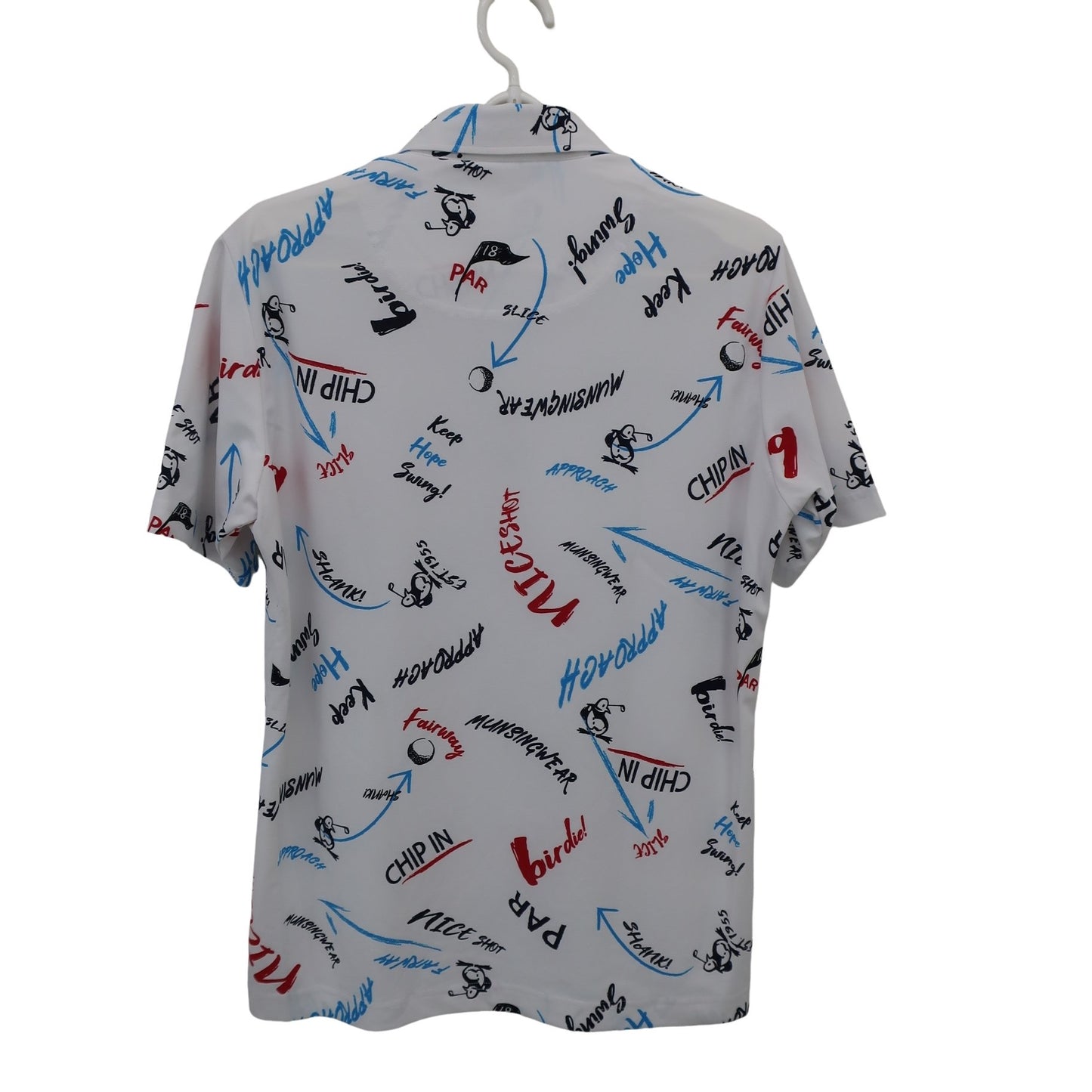 Munsingwear(マンシングウェア) ポロシャツ ホワイト総柄 メンズ M A