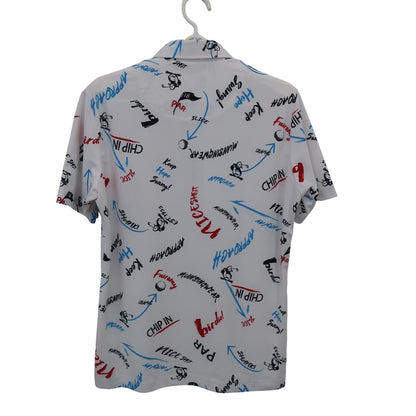 Munsingwear(マンシングウェア) ポロシャツ ホワイト総柄 メンズ M A