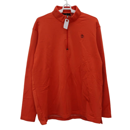 Munsingwear(マンシングウェア) 長袖ハーフジップシャツ オレンジ メンズ LL A