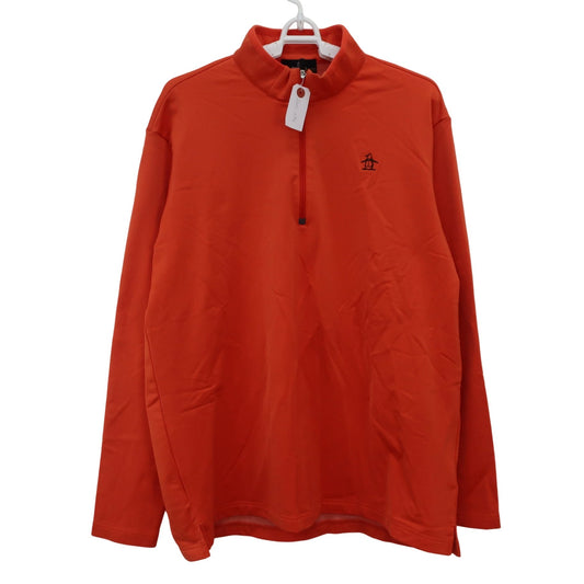 Munsingwear(マンシングウェア) 長袖ハーフジップシャツ オレンジ メンズ LL A