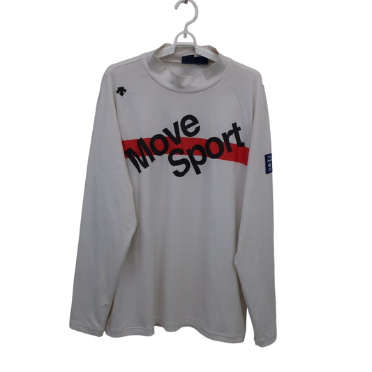 DESCENTE(デサント) 長袖モックネックシャツ ホワイト メンズ XO A