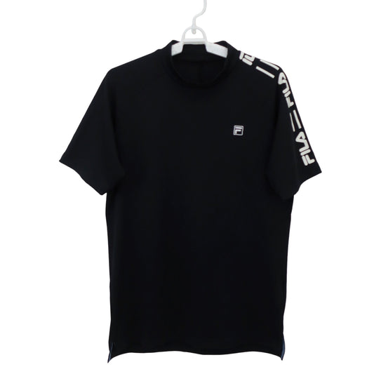 FILA GOLF(フィラゴルフ) 半袖モックネックシャツ 黒 メンズ M A