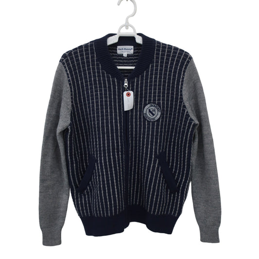 Jack Bunny(ジャックバニー) ニットブルゾン ネイビーグレー レディース 1 263-272947 A