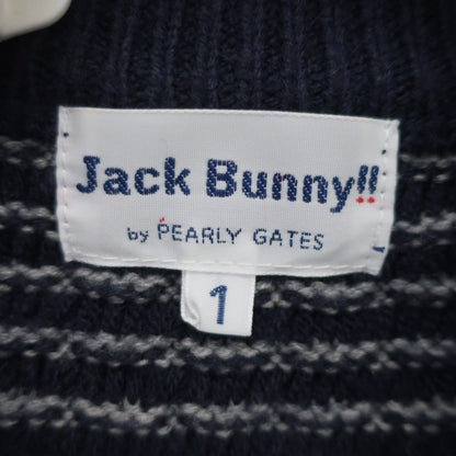 Jack Bunny(ジャックバニー) ニットブルゾン ネイビーグレー レディース 1 263-272947 A