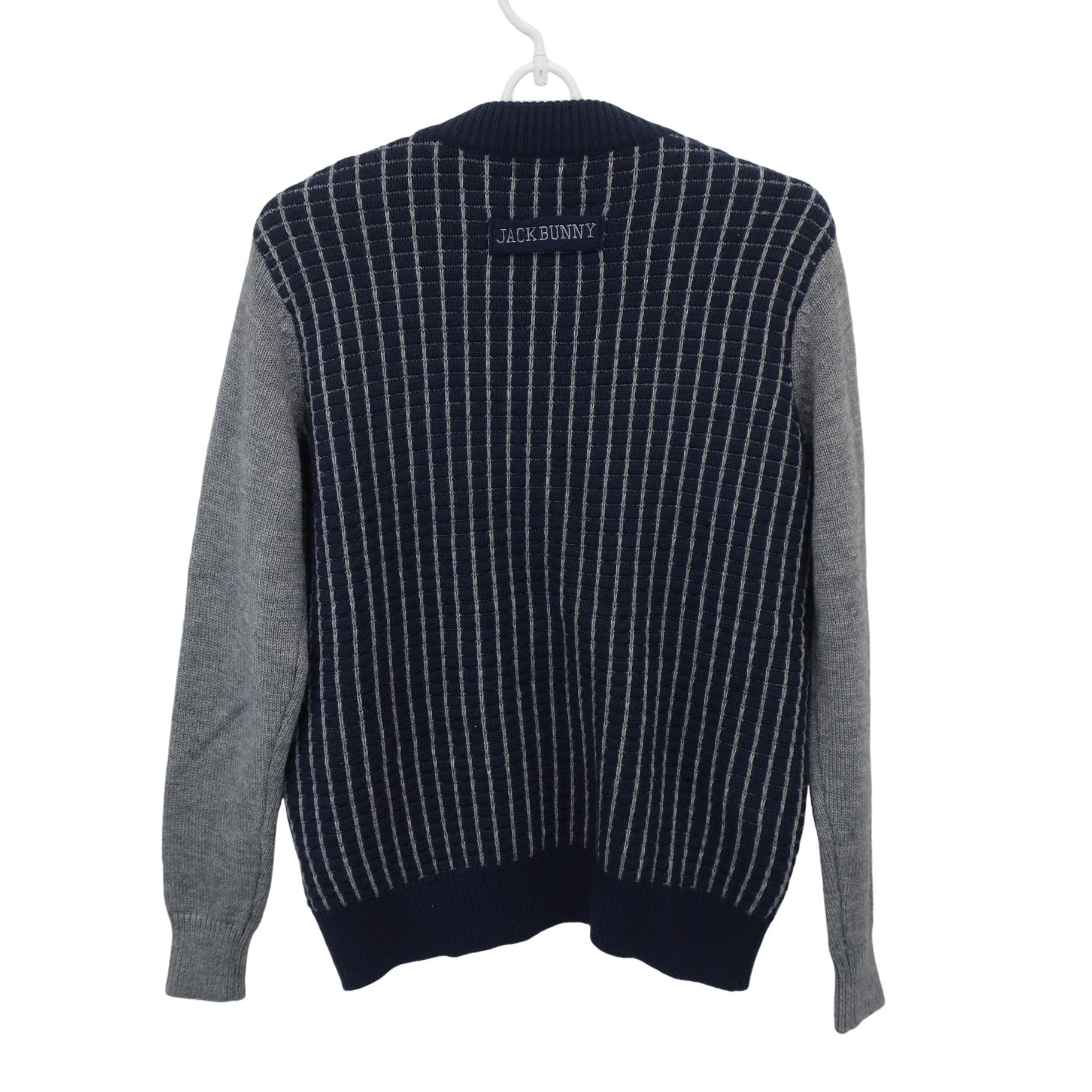 Jack Bunny(ジャックバニー) ニットブルゾン ネイビーグレー レディース 1 263-272947 A