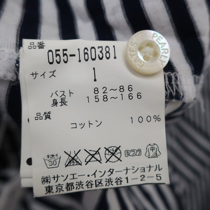 PEARLY GATES(パーリーゲイツ) ポロシャツ 白ネイビー レディース 1 055-160381 B