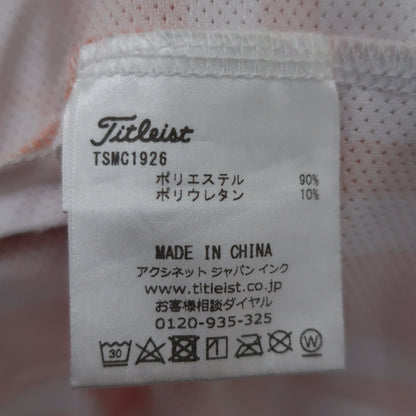 Titleist(タイトリスト) ポロシャツ 白オレンジチェック メンズ L A