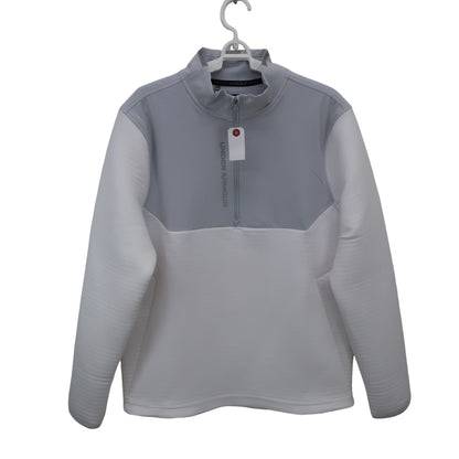 UNDER ARMOUR(アンダーアーマー) ハーフジップジャケット 白グレー メンズ LG A