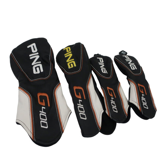 PING1 ヘッドカバー4点セット 黒白 1W FW UT×2 G400 B