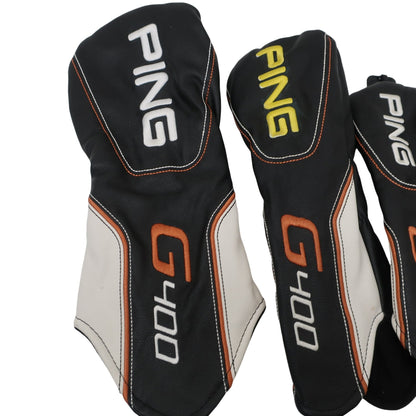 PING1 ヘッドカバー4点セット 黒白 1W FW UT×2 G400 B