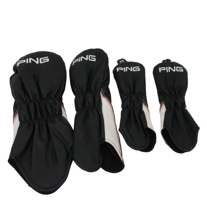 PING1 ヘッドカバー4点セット 黒白 1W FW UT×2 G400 B