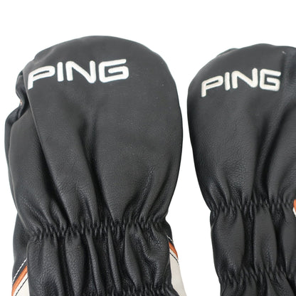 PING1 ヘッドカバー4点セット 黒白 1W FW UT×2 G400 B