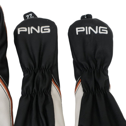 PING1 ヘッドカバー4点セット 黒白 1W FW UT×2 G400 B